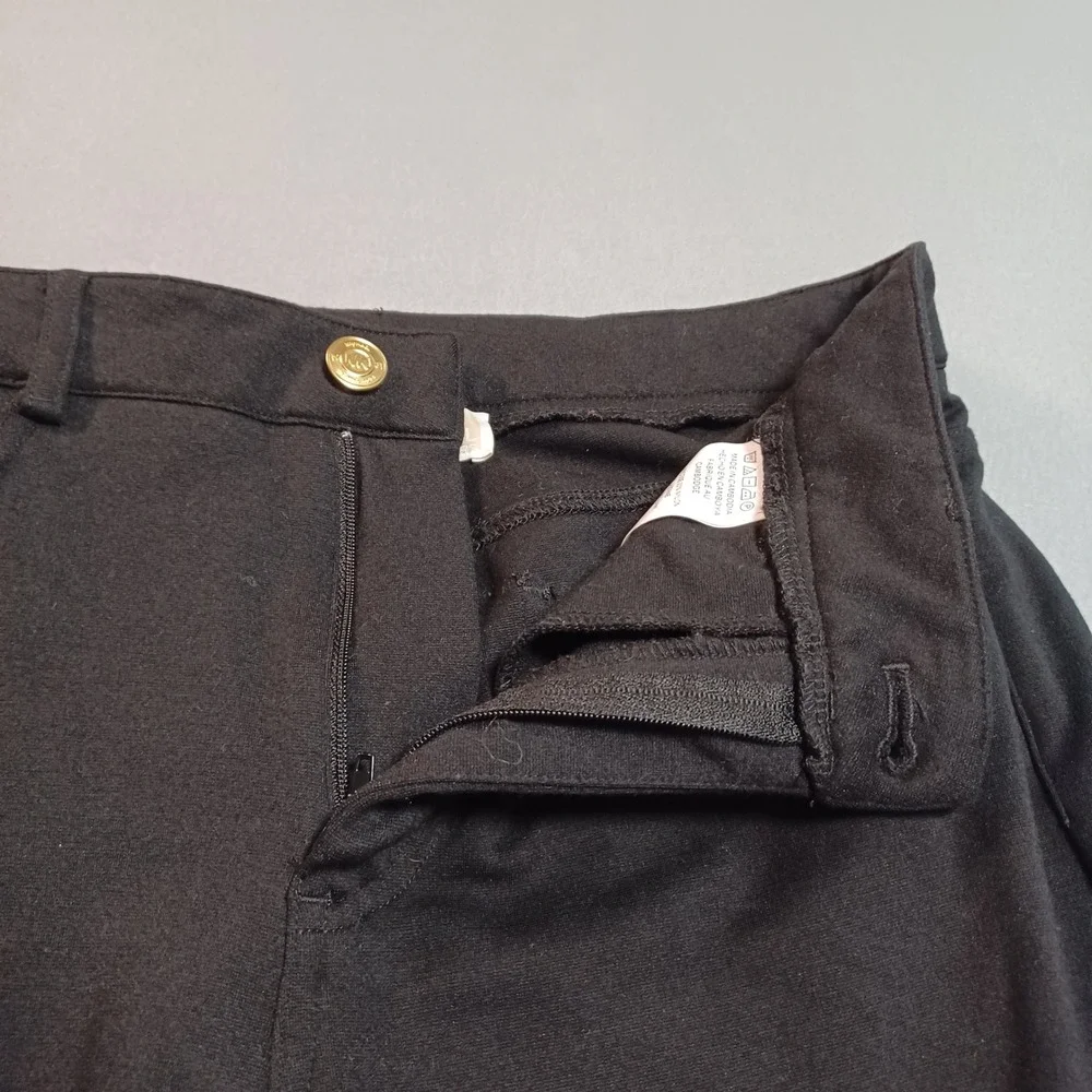 Michael Kors Womens Black Ponte‎ Knit Skinny Pants QF33B01EZT Size S MK Logo